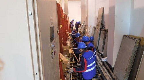 2025年3月18日，110kV河口變電站電纜改造工作現(xiàn)場(chǎng)